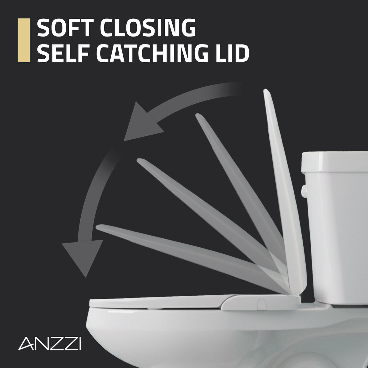 ANZZI Minnow Non-Electric Manual Bidet Toilet Seat — view 3