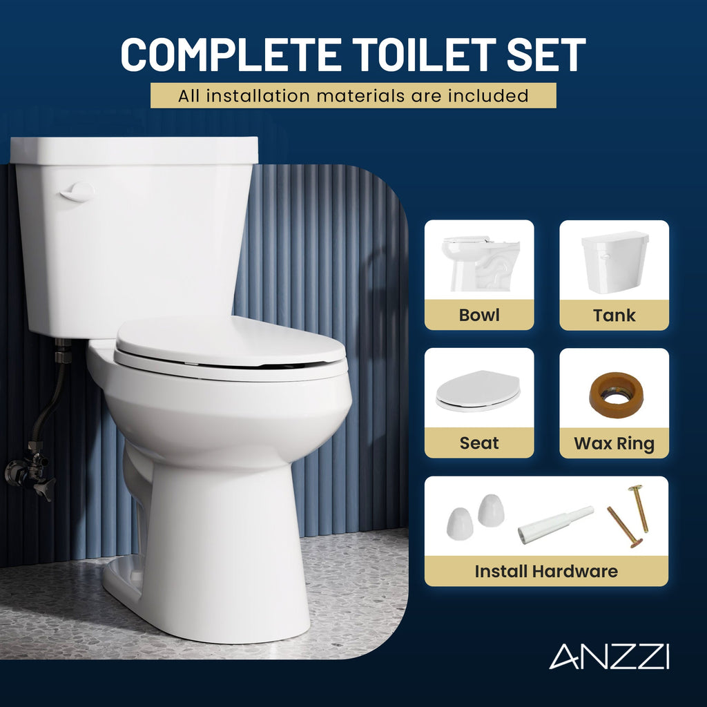 ANZZI Two-Piece ADA Comfort Height Toilet — view 11