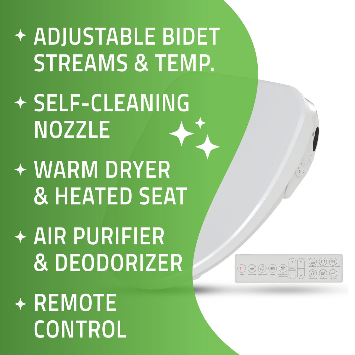ANZZI ENVO Dive Electric Bidet Toilet Seat — view 8