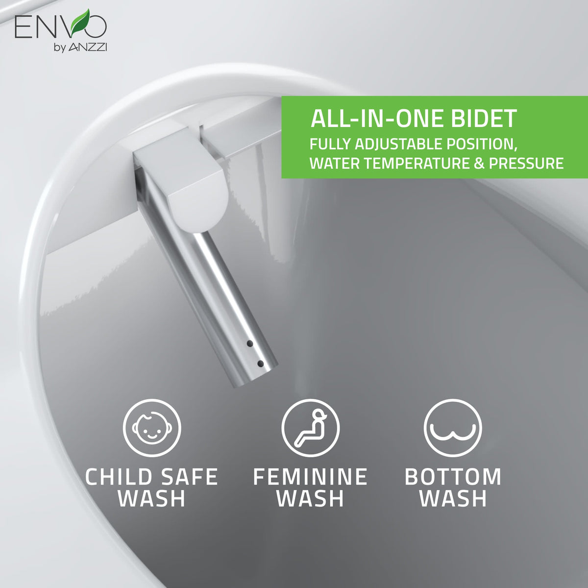 ANZZI ENVO Dive Electric Bidet Toilet Seat — view 4