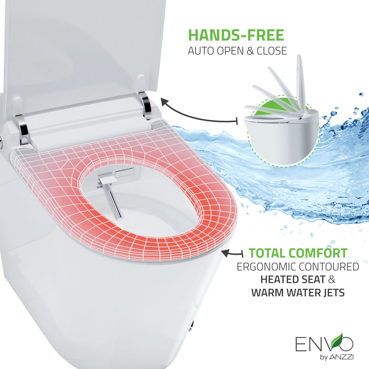 ANZZI ENVO Echo Tankless Smart Bidet Toilet — view 8