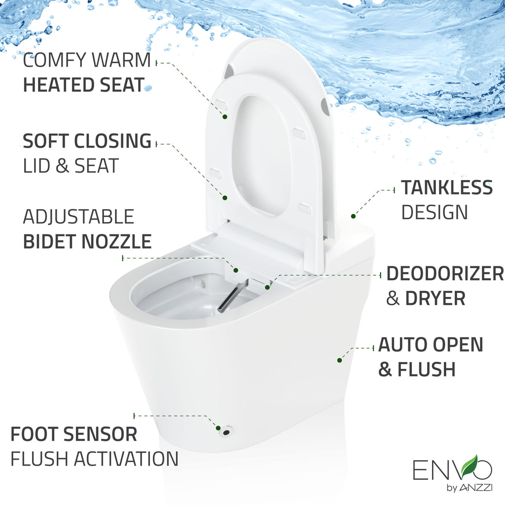 ANZZI ENVO Echo Tankless Smart Bidet Toilet — view 11