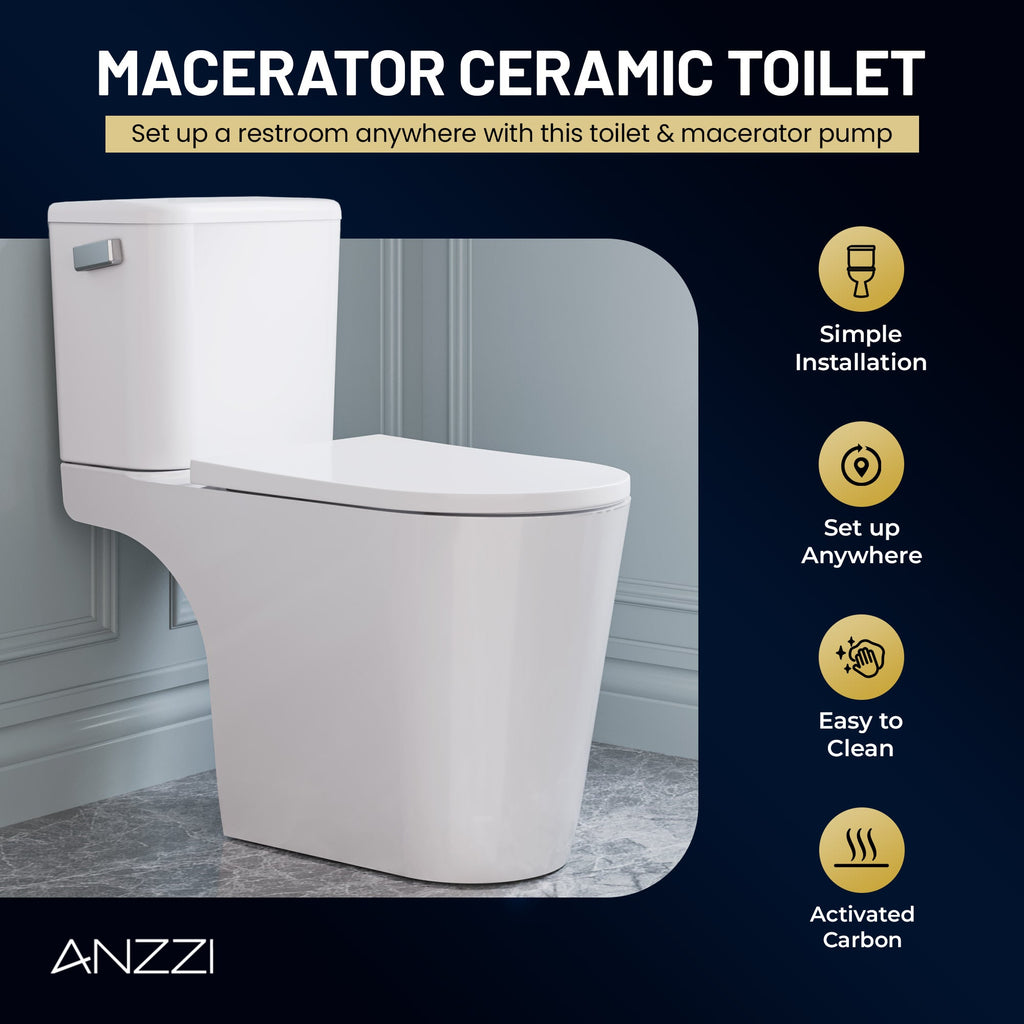 ANZZI Nesso Upflush Macerating Toilet System — view 5