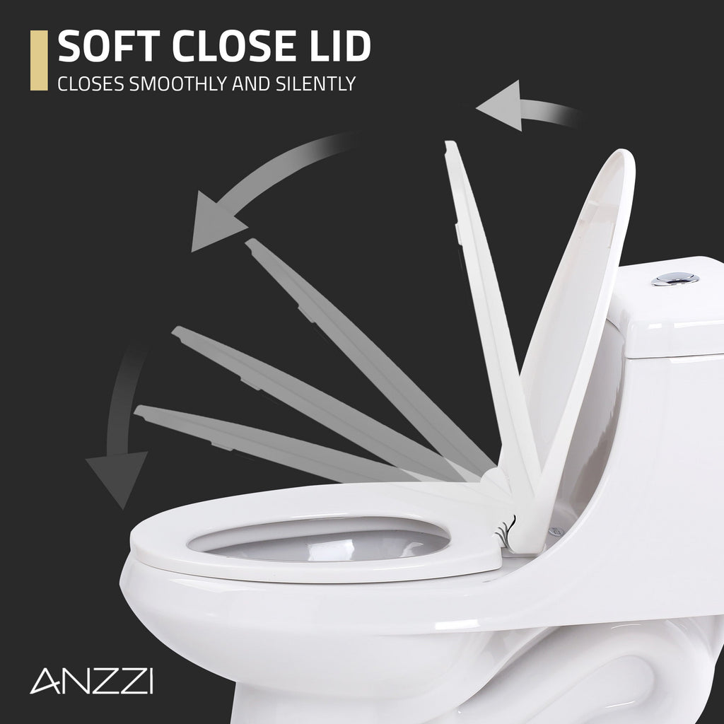 ANZZI Odin One-Piece Dual Flush Elongated Toilet — view 4