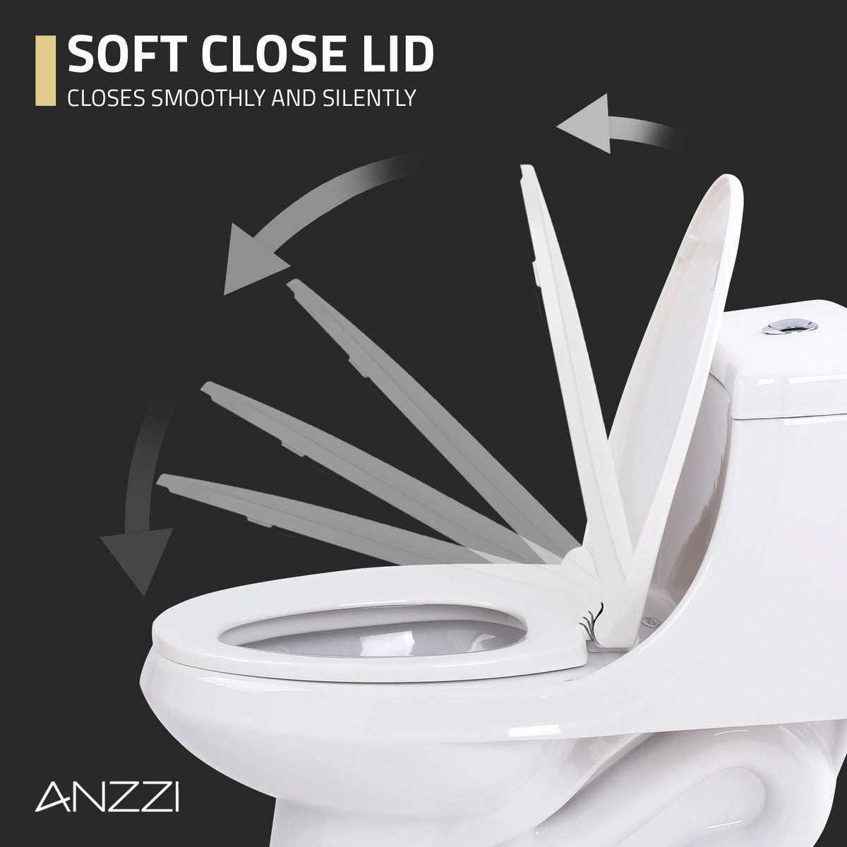 ANZZI Odin One-Piece Dual Flush Elongated Toilet — view 4