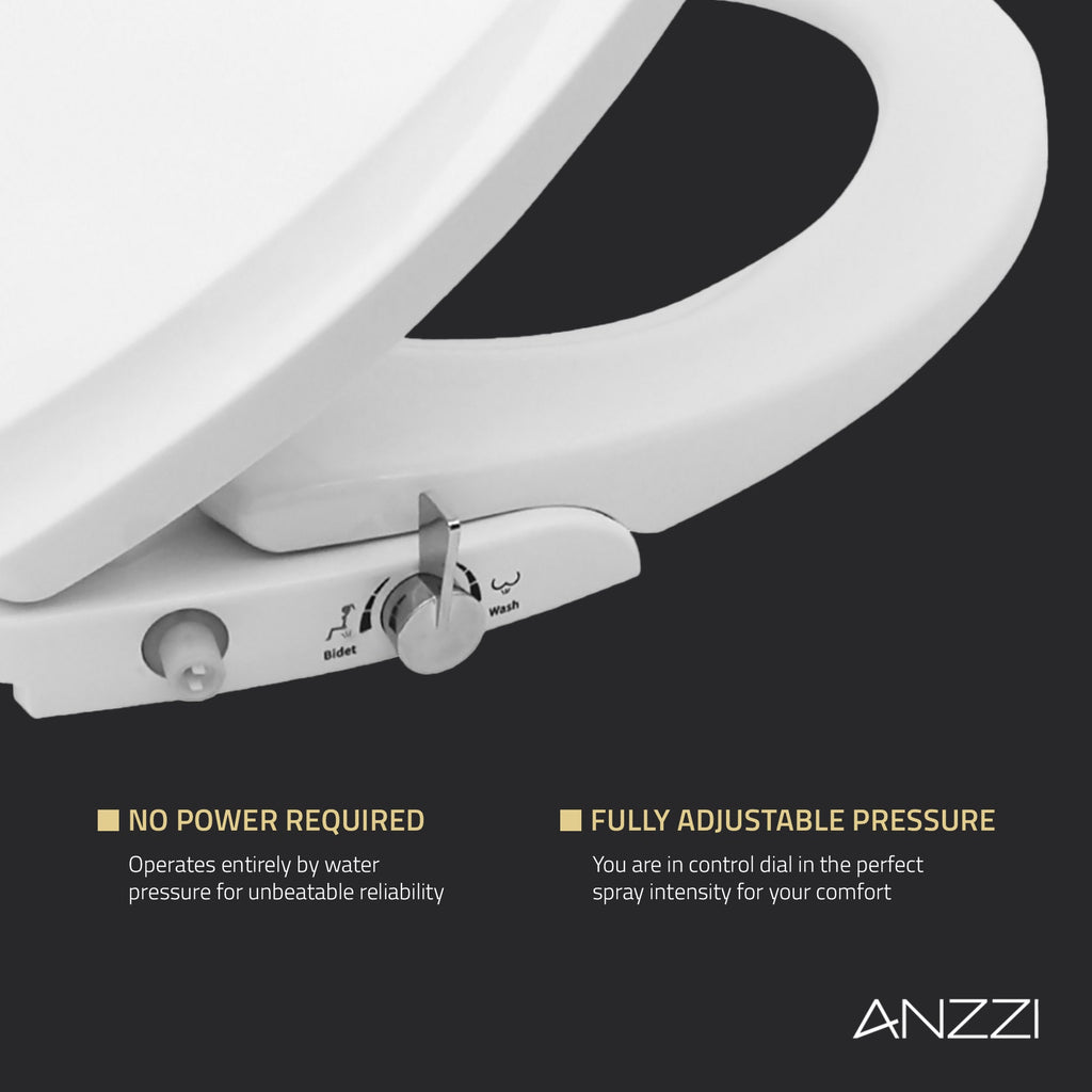 ANZZI Minnow Non-Electric Manual Bidet Toilet Seat — view 7