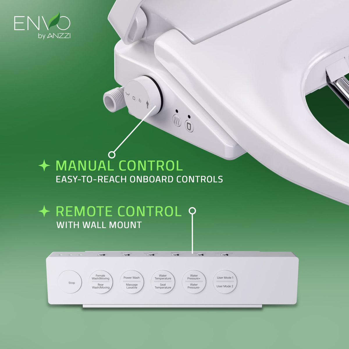 ANZZI Smart Bidet Seat with Auto Open/Close Lid — view 11