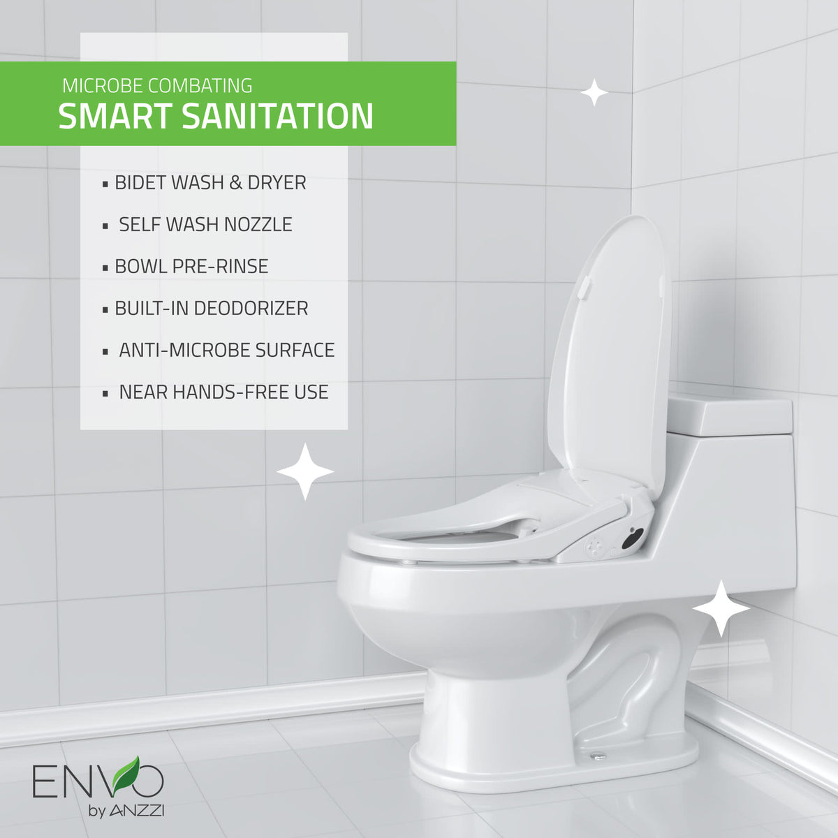 ANZZI ENVO Dive Electric Bidet Toilet Seat — view 5